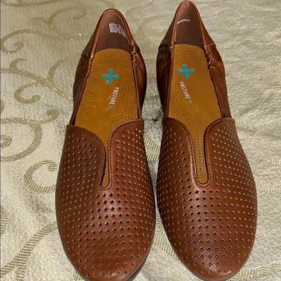 BareTraps Other - Bare Traps “Sole Bound” Brown Perforated Leather Slip-On Loafers.  NWOT